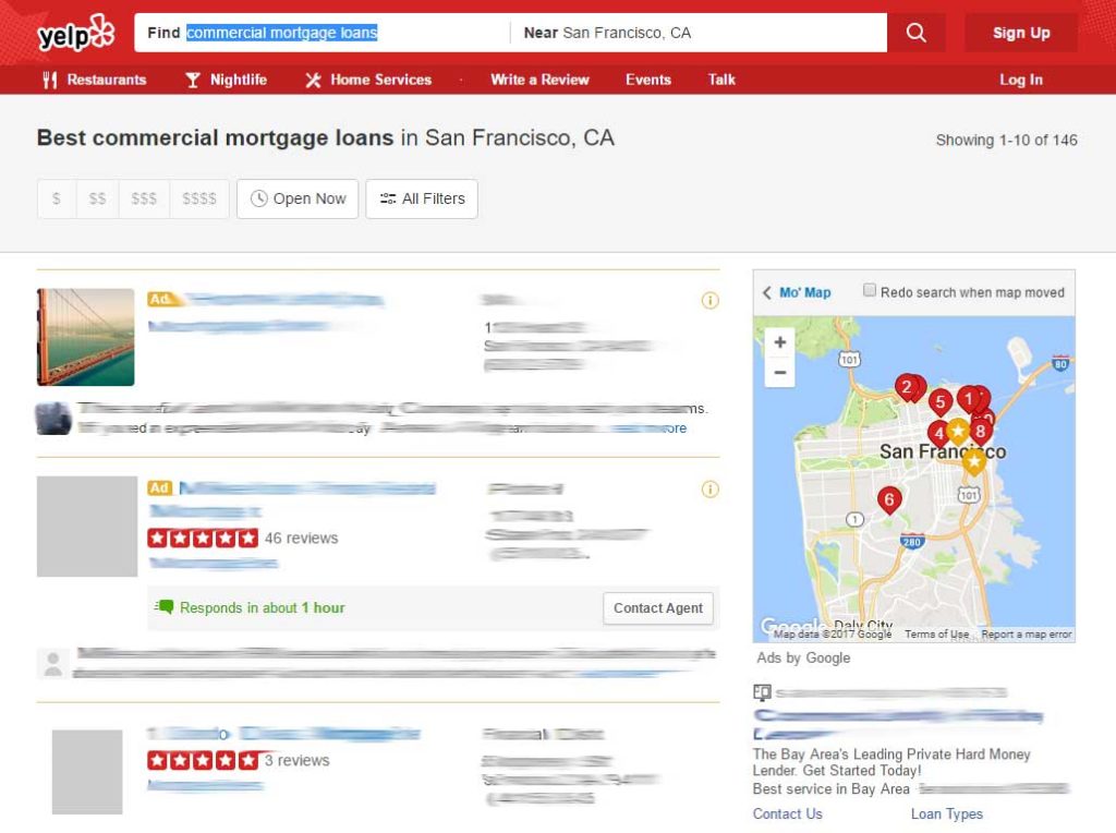 yelp-review-commecial-mortgage-website