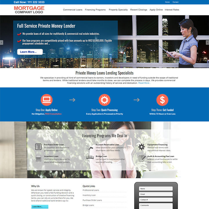 Mortgage Website Template Wordpress